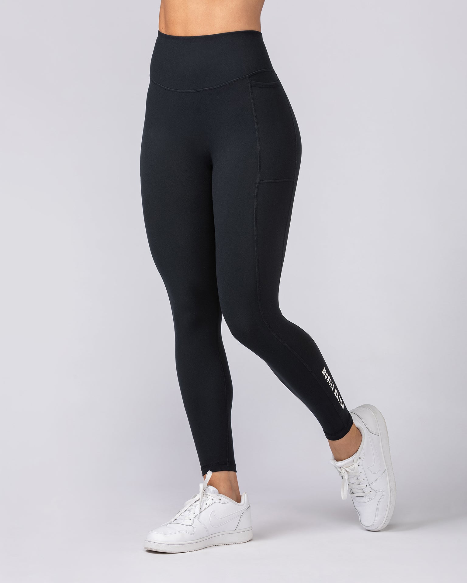Everyday Pocket Ankle Length Leggings - Black-Leggings-XXS-032403BLK-XXS-MNAPPRL29878-3-Muscle Nation