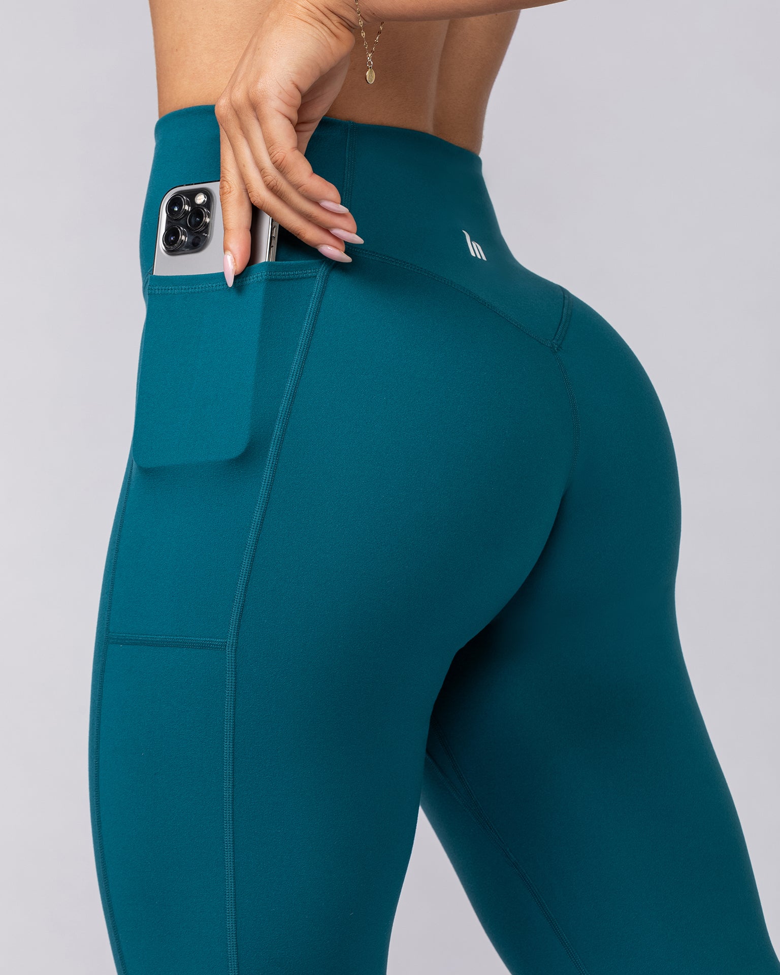 Everyday Pocket Ankle Length Leggings - Deep Teal-Leggings-XXS-062506DTEAL-XXS-MNAPPRL43031-4-Muscle Nation