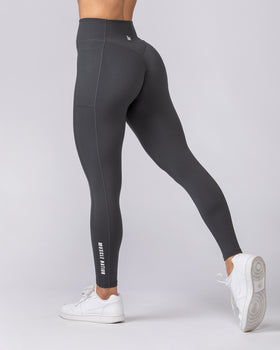 Everyday Pocket Ankle Length Leggings - Granite-Leggings-XXS-062506GRNT-XXS-MNAPPRL43049-1-Muscle Nation