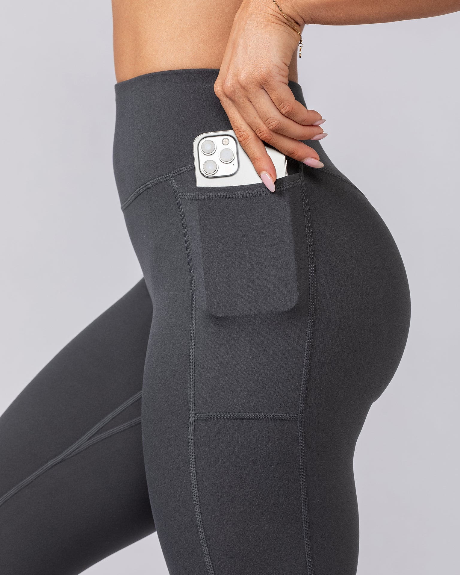 Everyday Pocket Ankle Length Leggings - Granite-Leggings-XXS-062506GRNT-XXS-MNAPPRL43049-3-Muscle Nation