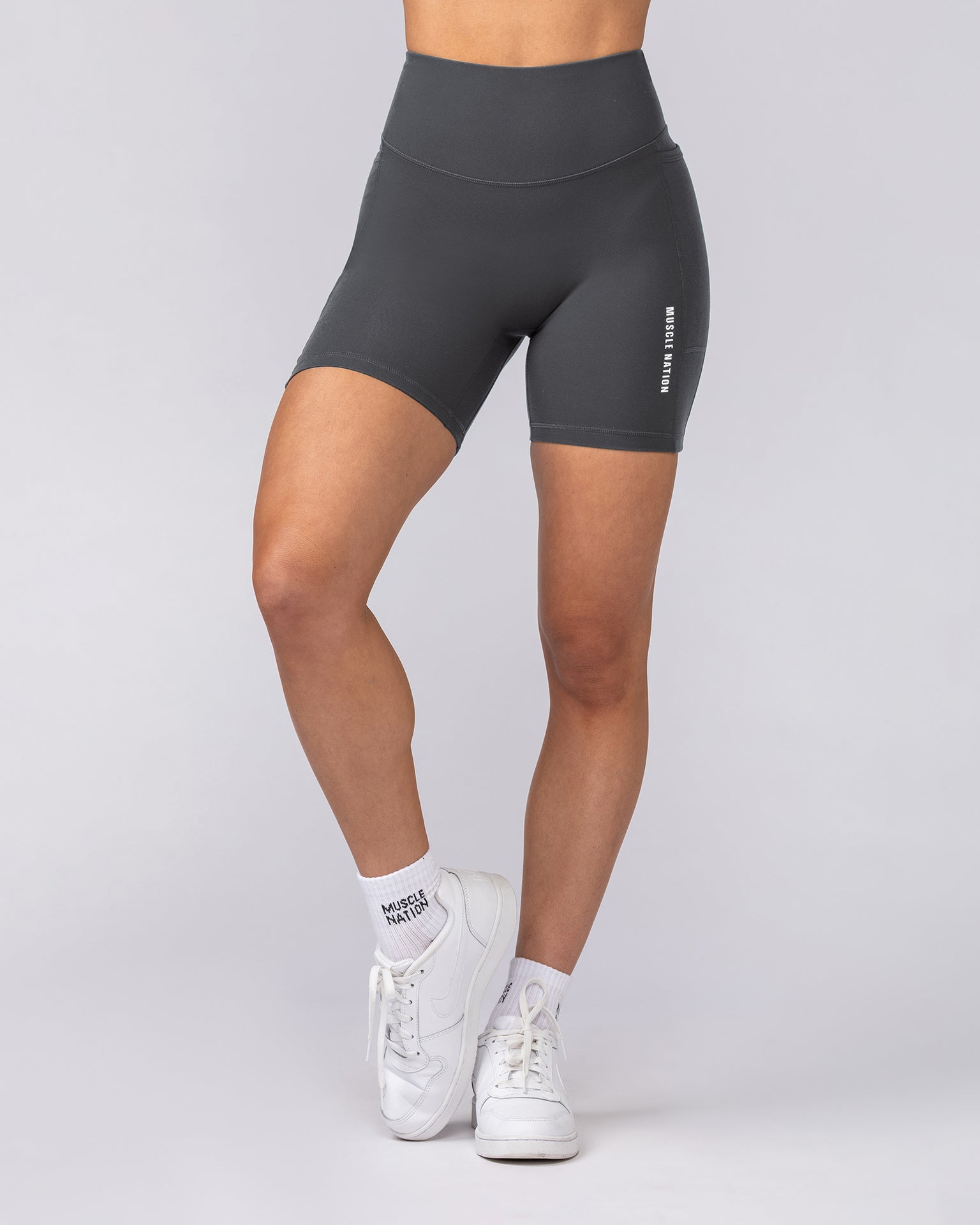 Everyday Pocket Bike Shorts - Granite-Shorts-XXS-062505GRNT-XXS-MNAPPRL43022-2-Muscle Nation