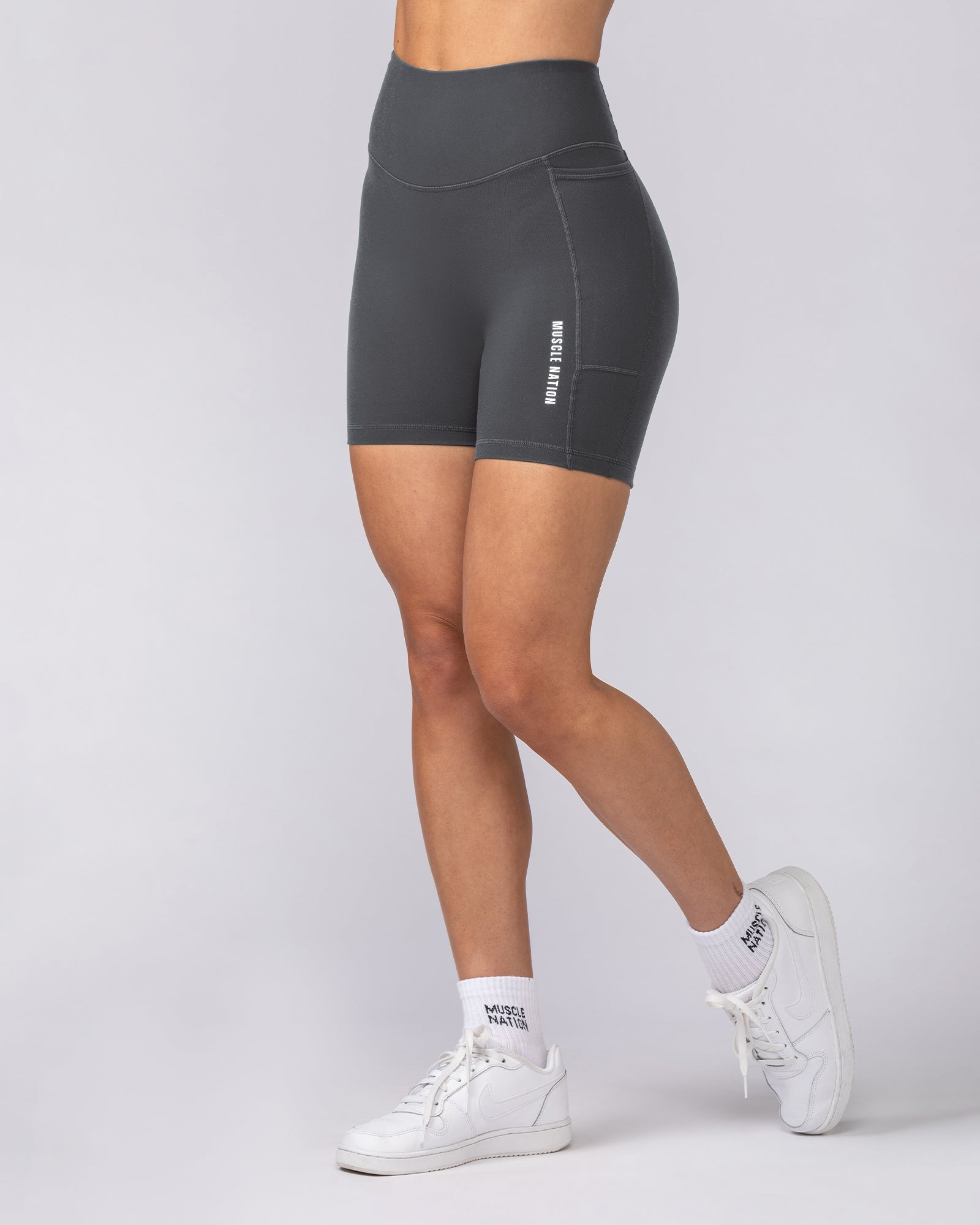 Everyday Pocket Bike Shorts - Granite-Shorts-XXS-062505GRNT-XXS-MNAPPRL43022-3-Muscle Nation