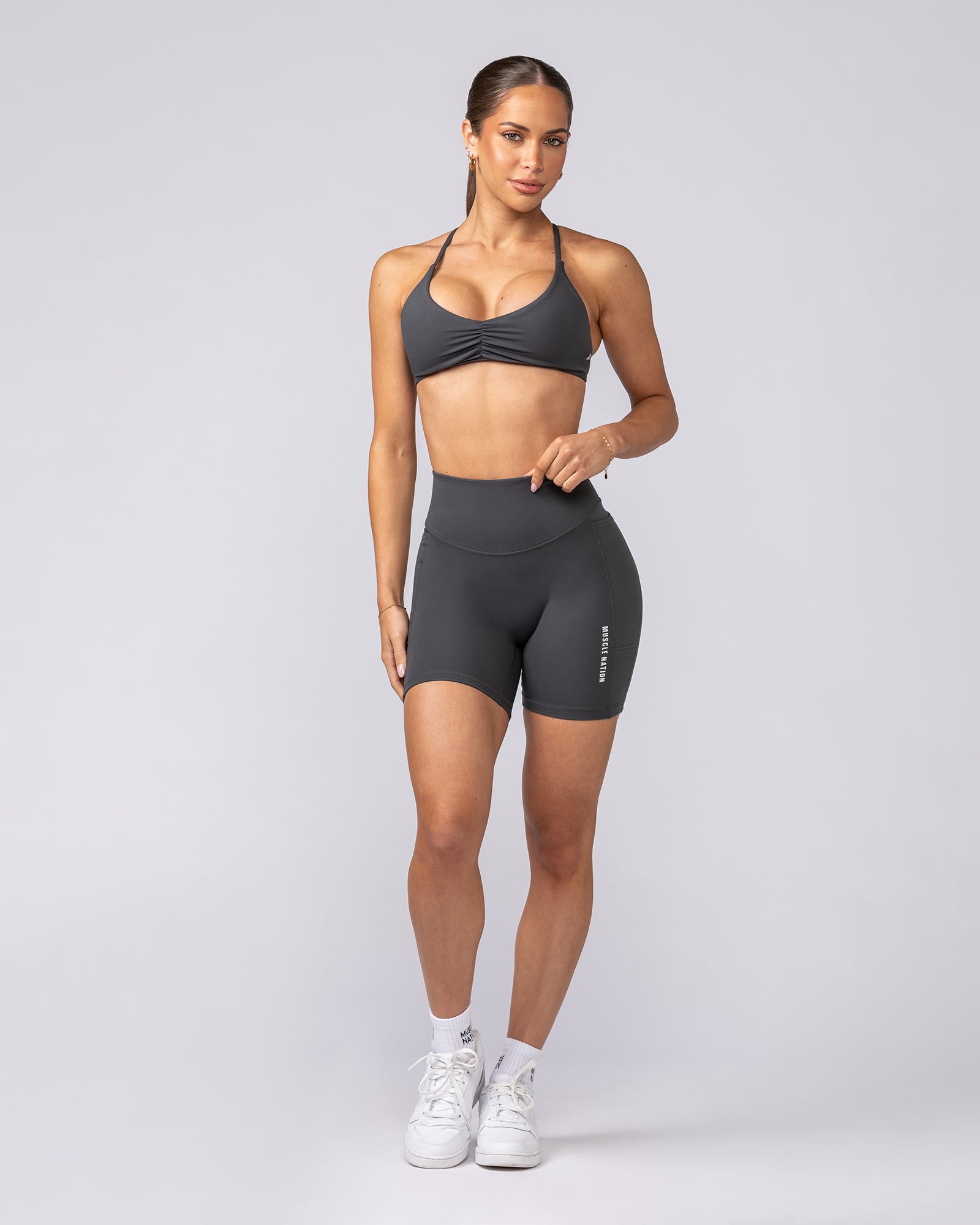 Everyday Pocket Bike Shorts - Granite-Shorts-XXS-062505GRNT-XXS-MNAPPRL43022-6-Muscle Nation