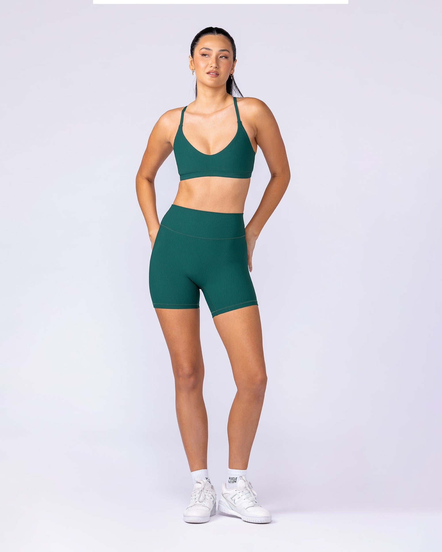 Fantasy Rib Bralette - Evergreen-Bralettes-XXS-112503EVEGRN-XXS-MNAPPRL45846-5-Muscle Nation