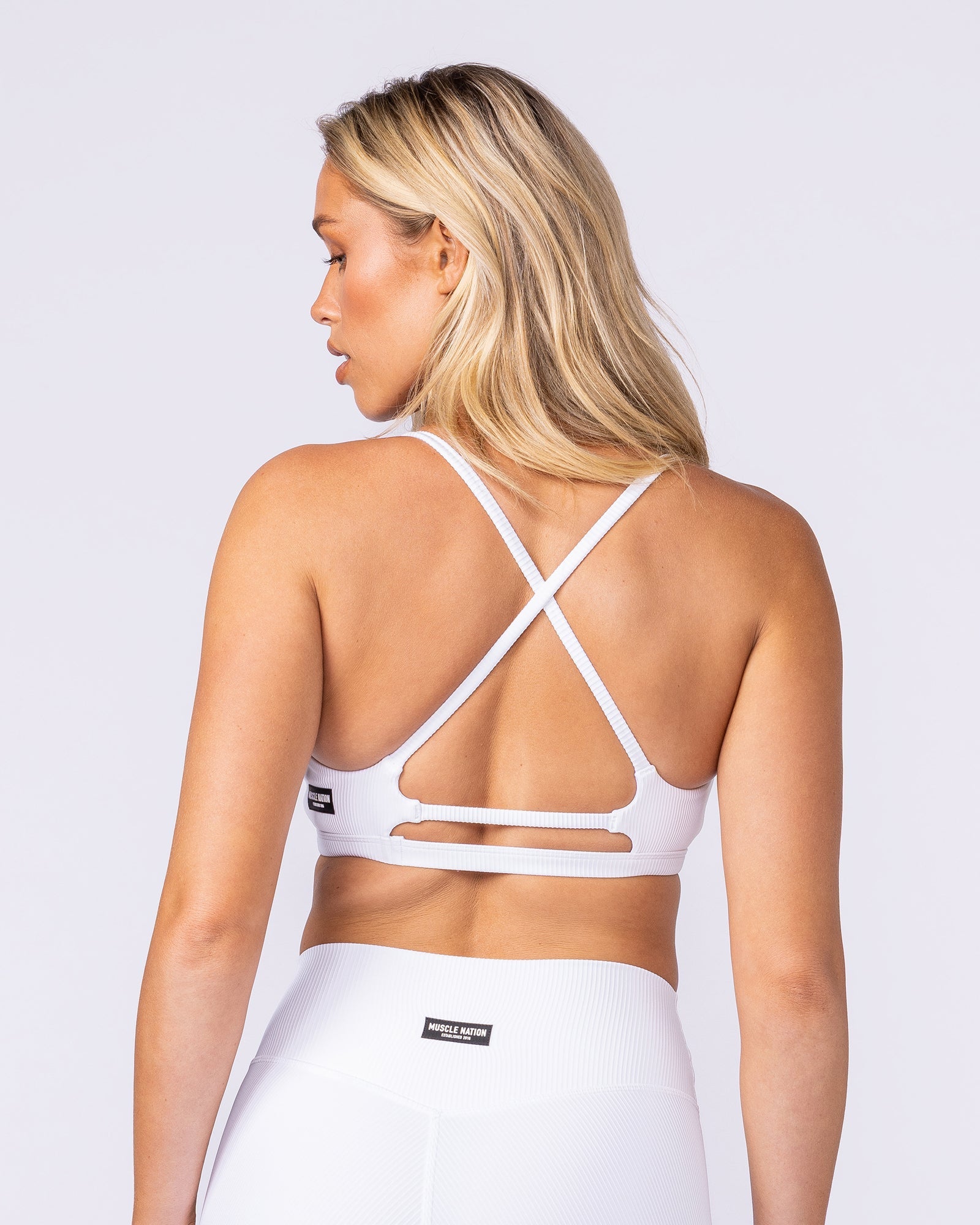 Fantasy Rib Bralette - White-Bralettes-XXS-112503WHT-XXS-MNAPPRL45870-4-Muscle Nation