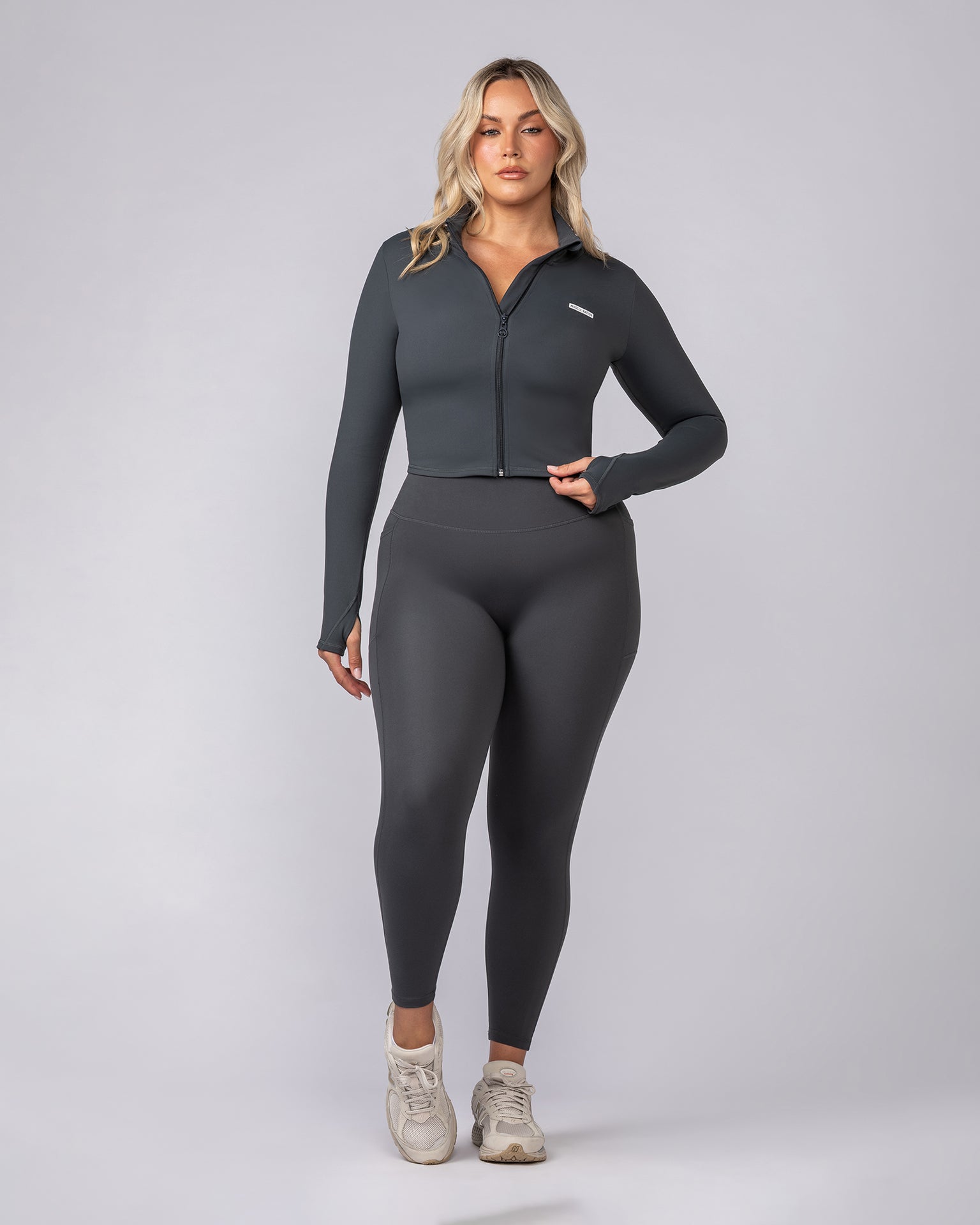 Favourite Cropped Zip Through - Granite-Jackets-XXS-062516GRNT-XXS-MNAPPRL43172-6-Muscle Nation