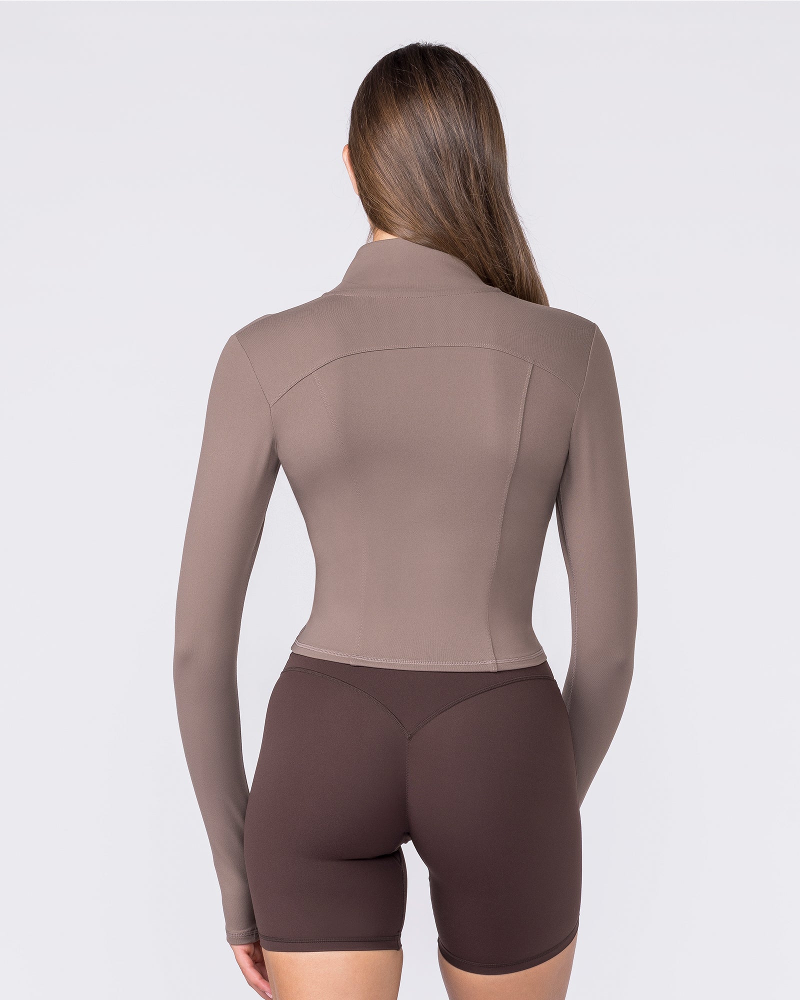 Favourite Cropped Zip Through - Taupe-Tops-XXS-032611TAUPE-XXS-MNAPPRL49183-5-Muscle Nation