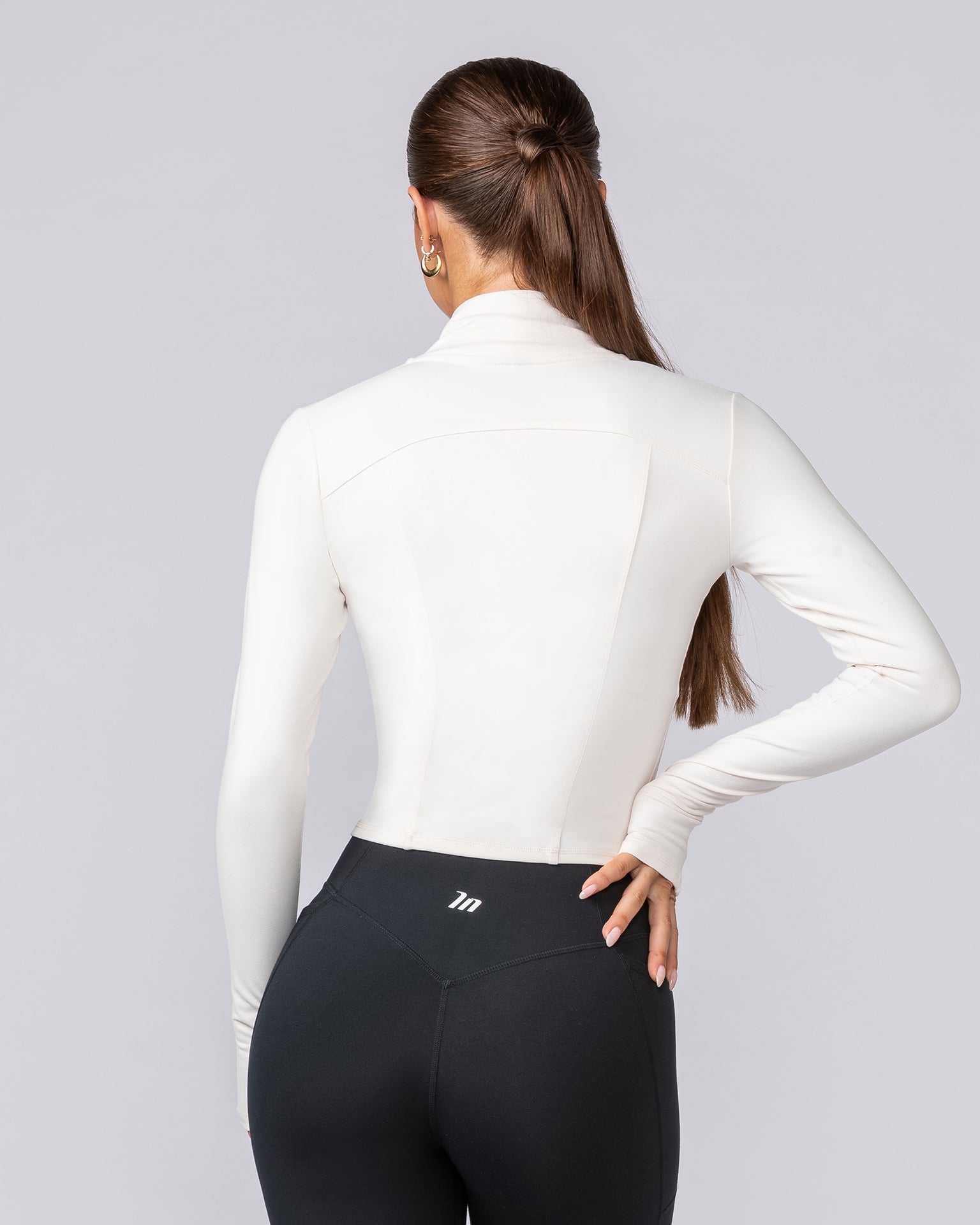 Favourite Cropped Zip Through - Whipped Cream-Jackets-XXS-062516WPCRM-XXS-MNAPPRL43163-4-Muscle Nation