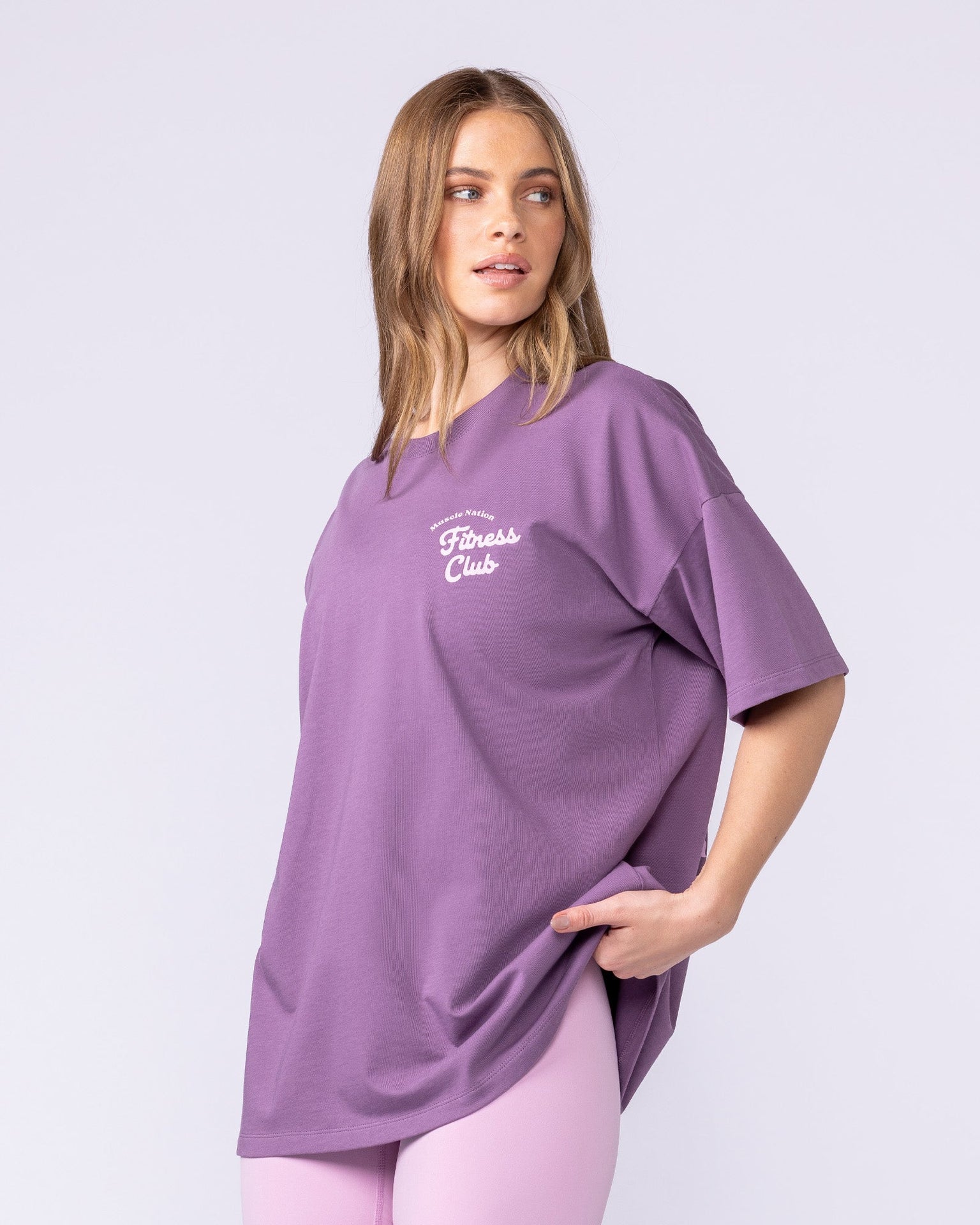 Fizz Oversized Tee - Thistle-T-Shirts-XXS-1125173THST-XXS-MNAPPRL45914-4-Muscle Nation