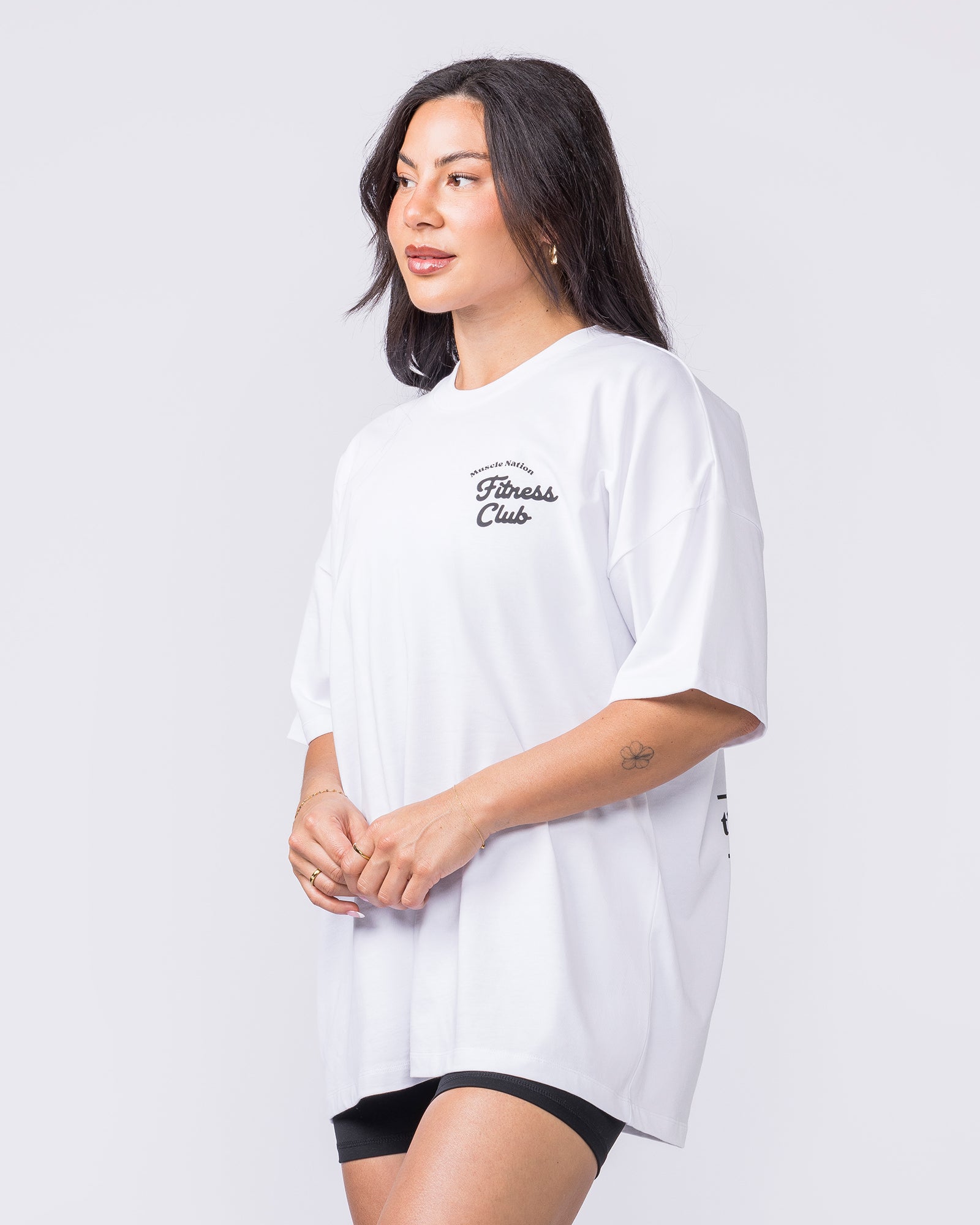Fizz Oversized Tee - White-T-Shirts-XXS-022607WHT-XXS-MNAPPRL48413-3-Muscle Nation
