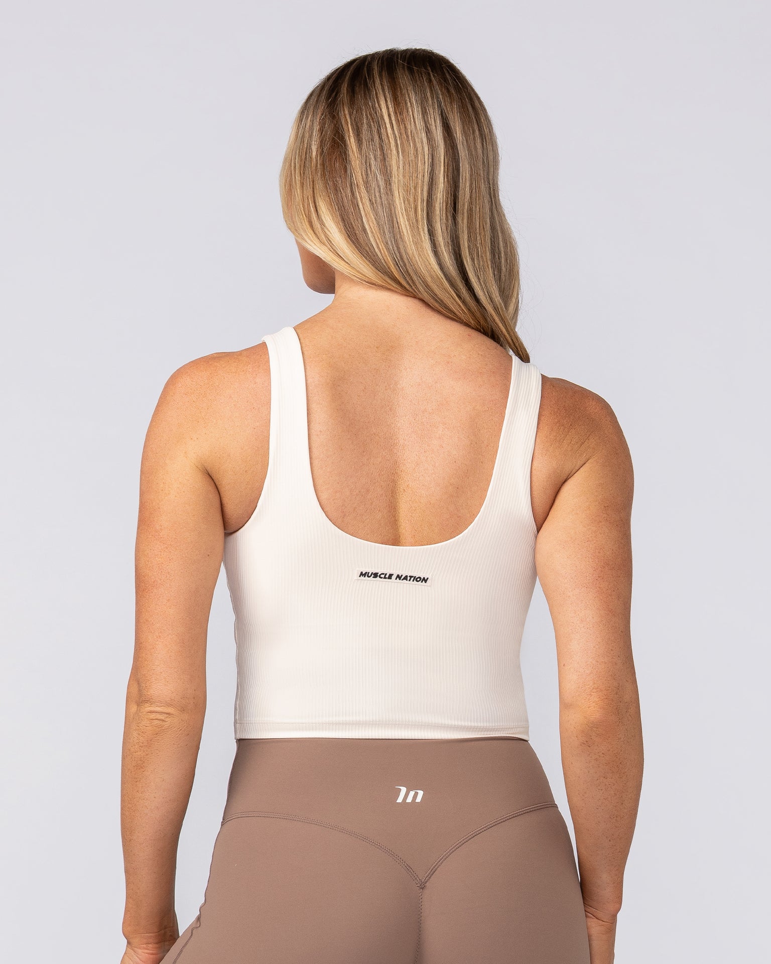 Flirt Bra Tank - Travertine-Singlets & Tanks-XXS-082504TRAV-XXS-MNAPPRL43455-5-Muscle Nation