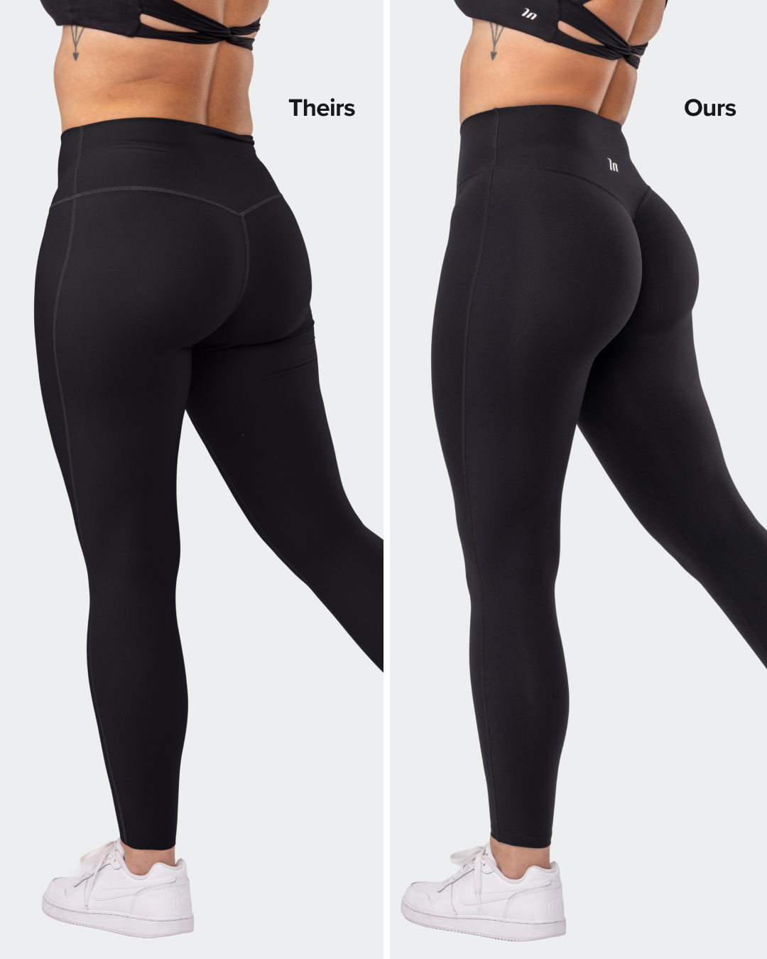 Aura Peachy Invisible Scrunch Ankle Leggings - Black-Leggings-XXS-082507BLK-XXS-MNAPPRL43804-2-Muscle Nation