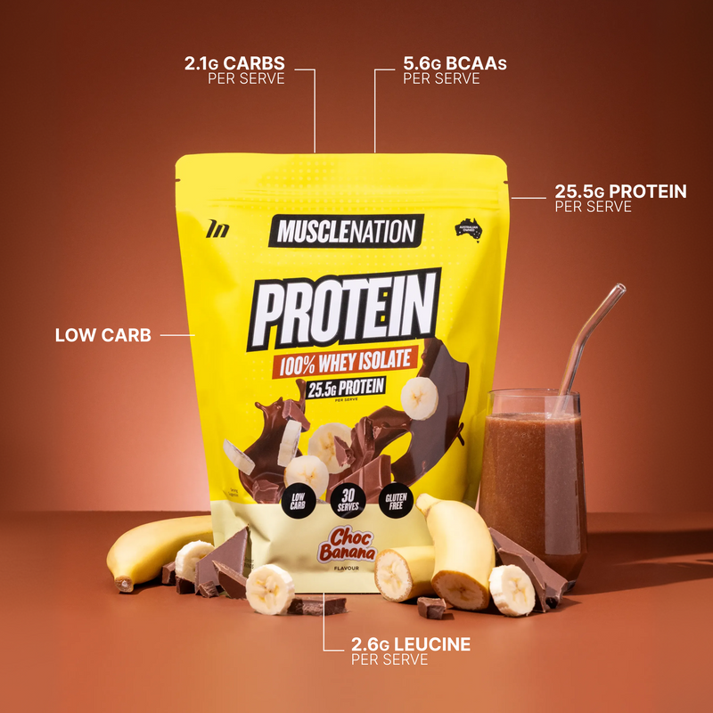 WHEY Protein Isolate - Choc Banana - 30 serves-Whey Protein Powders-MNSUPPS0397-9359054002715-2-Muscle Nation