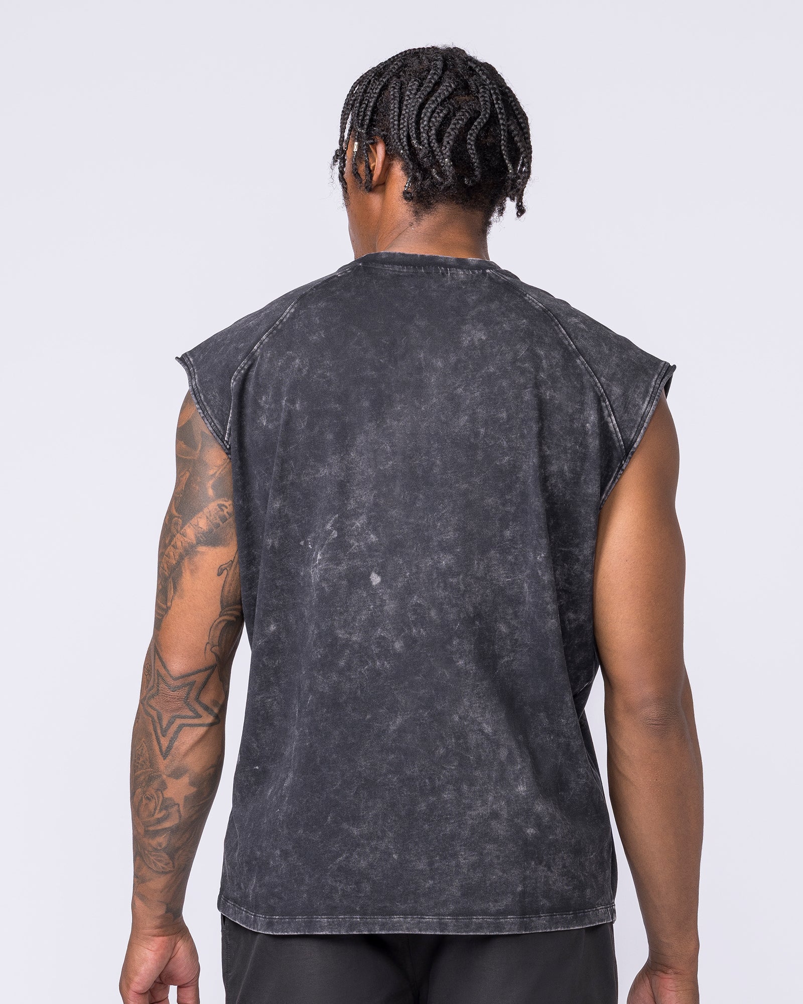 Full Throttle Vintage Boxy Muscle Tank - Washed Black-Singlets & Tanks-S-122505WSHBLK-S-MNAPPRL48078-5-Muscle Nation