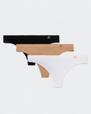 Seamless G String - 3 Pack (Black, White, Sand)-Underwear-XS-MNAPPRL8767-MNAPPRL8767-1-Muscle Nation