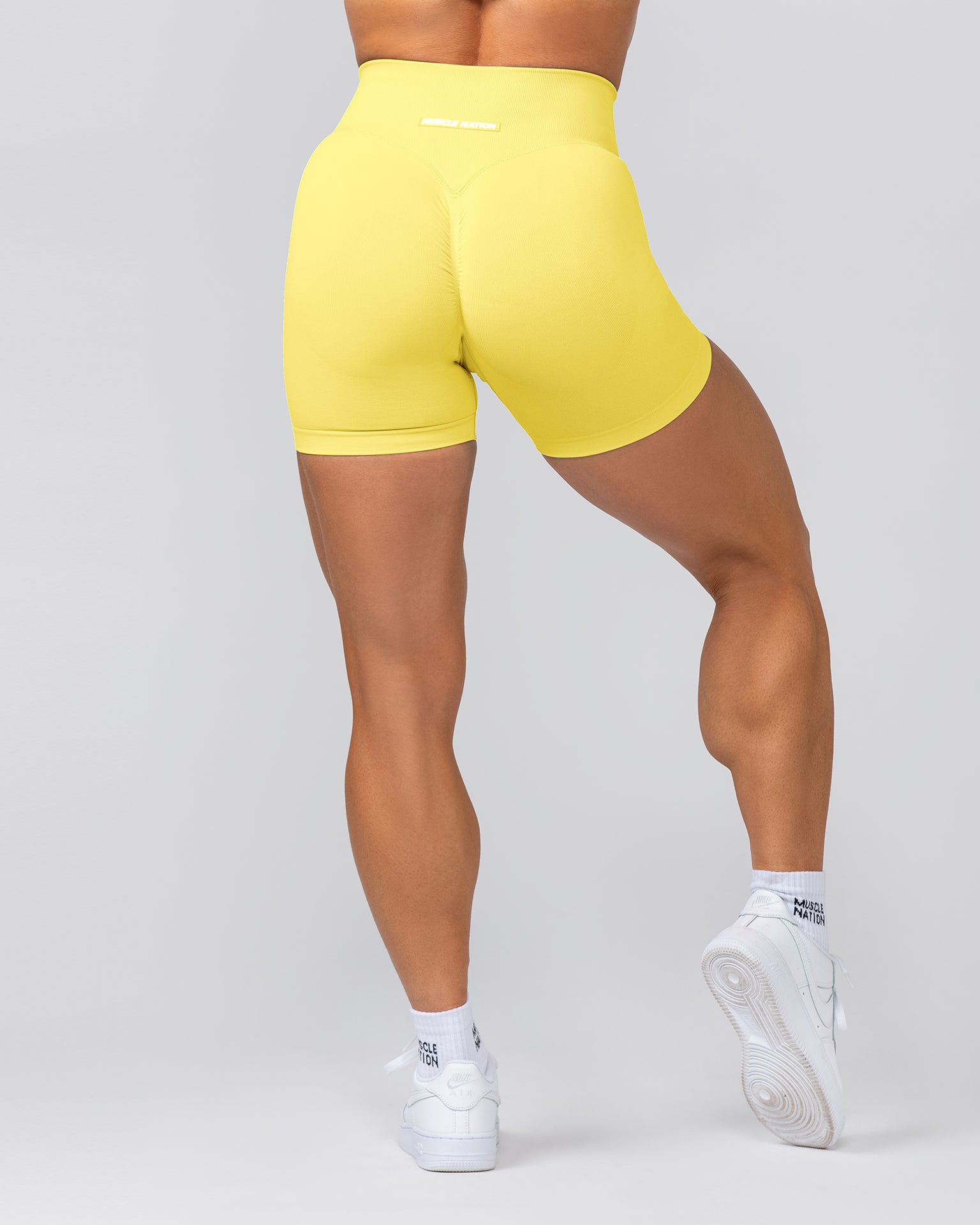 Sculpt Seamless Midway Shorts - Sunshine-Shorts-XS-1124123SHN-XS-MNAPPRL40449-4-Muscle Nation
