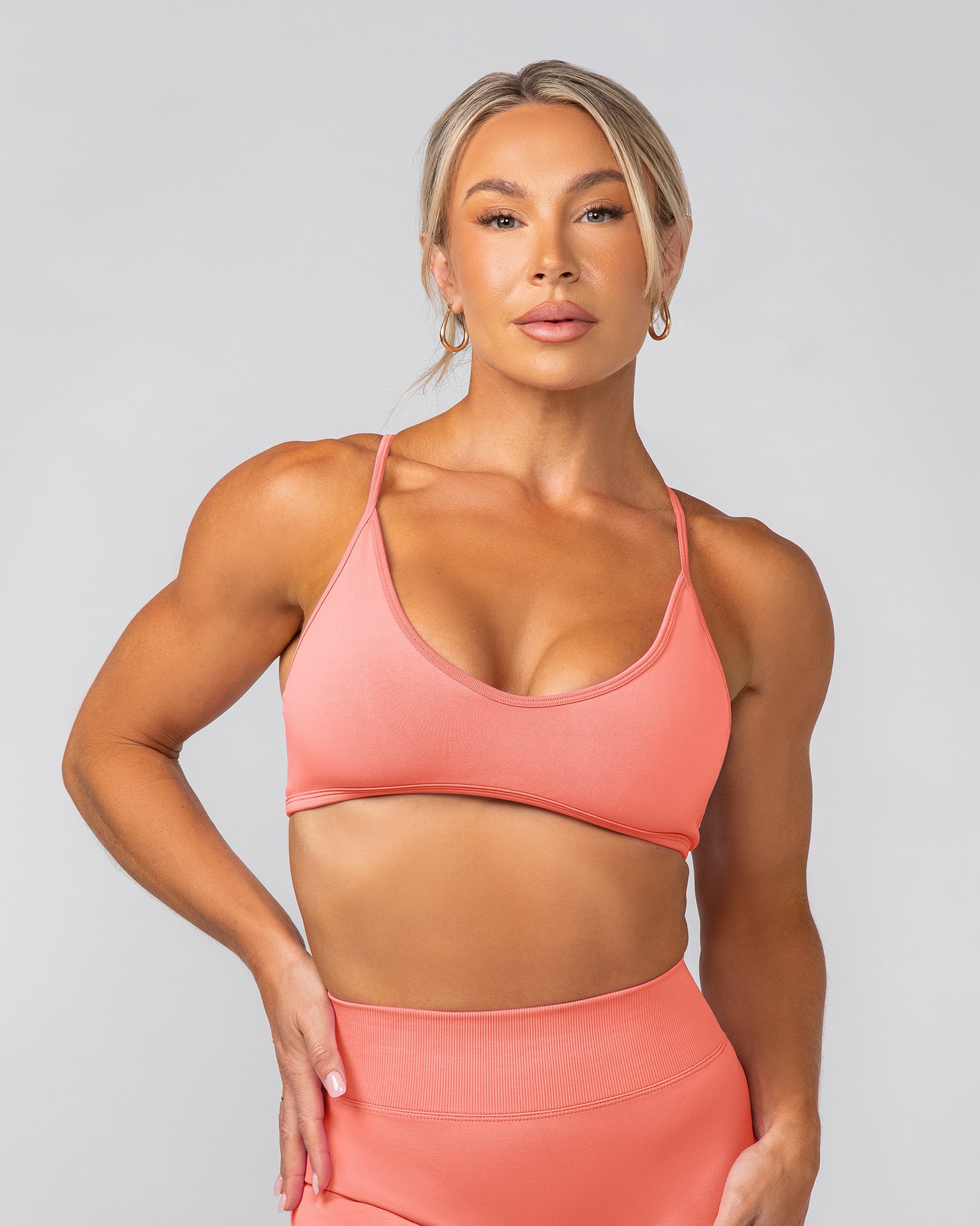Everyday Seamless Bralette - Peach Tea-Bralettes-XS-1124122PCT-XS-MNAPPRL40431-3-Muscle Nation