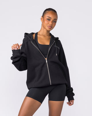 Essential Zip Hoodie - Black-Jumpers & Hoodies-XS-042632BLK-XS-MNAPPRL50309-6-Muscle Nation