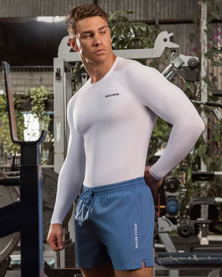 Apex Long Sleeve Tee - White-Long Sleeve T-Shirts-XS-042647WHT-XS-MNAPPRL50540-1-Muscle Nation