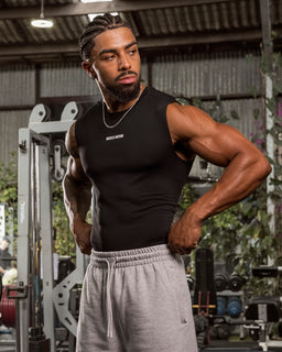 Apex Sleeveless Tee - Black-Singlets & Tanks-S-042649BLK-S-MNAPPRL50547-1-Muscle Nation