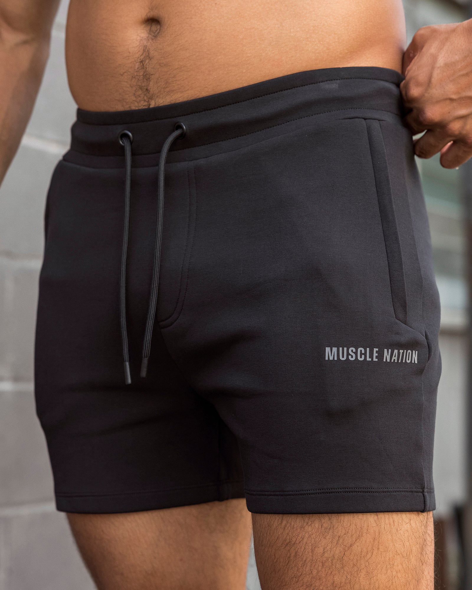 Essential Tech Shorts - Black-Shorts-S-042642BLK-S-MNAPPRL50462-1-Muscle Nation