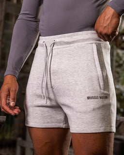 Essential Tech Shorts - Grey Marl-Shorts-S-042642GRYMRL-S-MNAPPRL50469-1-Muscle Nation