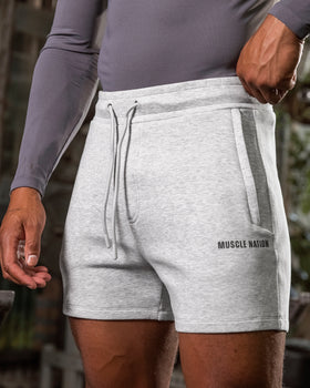 Essential Tech Shorts - Grey Marl-Shorts-S-042642GRYMRL-S-MNAPPRL50469-1-Muscle Nation