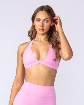 Halter Bralette Pink Frosting - Muscle Nation women's bralette