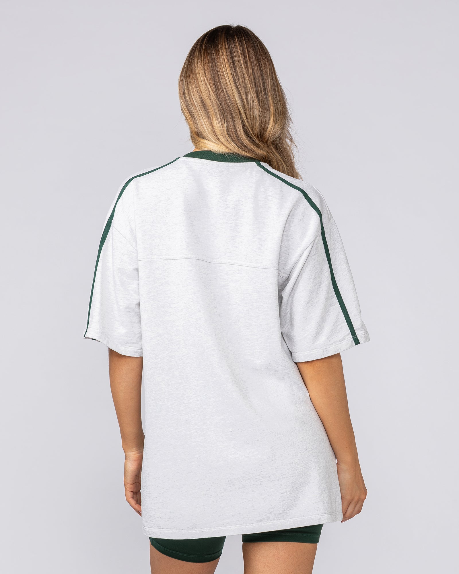 Homage Oversized Tee - Snow Grey Marl-T-Shirts-XXS-092509SNGRYMR-XXS-MNAPPRL44579-4-Muscle Nation