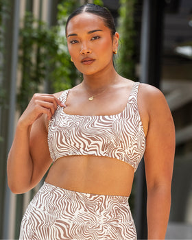 Fundamental Zebra Rib Bra - Cinnamon Zebra-Sports Bras-XXS-112418CINZEB-XXS-MNAPPRL33172-1-Muscle Nation