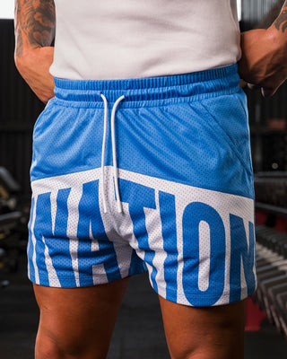 MNation Lay Up 3.5" Shorts - Azure Blue-Shorts-S-112436AZRBLU-S-MNAPPRL35676-1-Muscle Nation