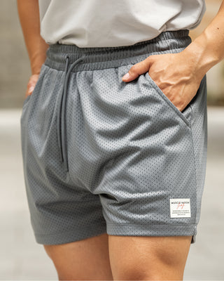 Lee Lem Lay Up 3.5" Shorts - Platinum Grey-Shorts-S-022544PLGREY-S-MNAPPRL40975-1-Muscle Nation