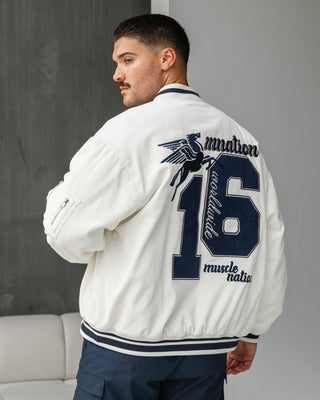 Retro Cord Bomber Jacket - Travertine-Jackets-XS-042420TRAV-XS-MNAPPRL31288-1-Muscle Nation