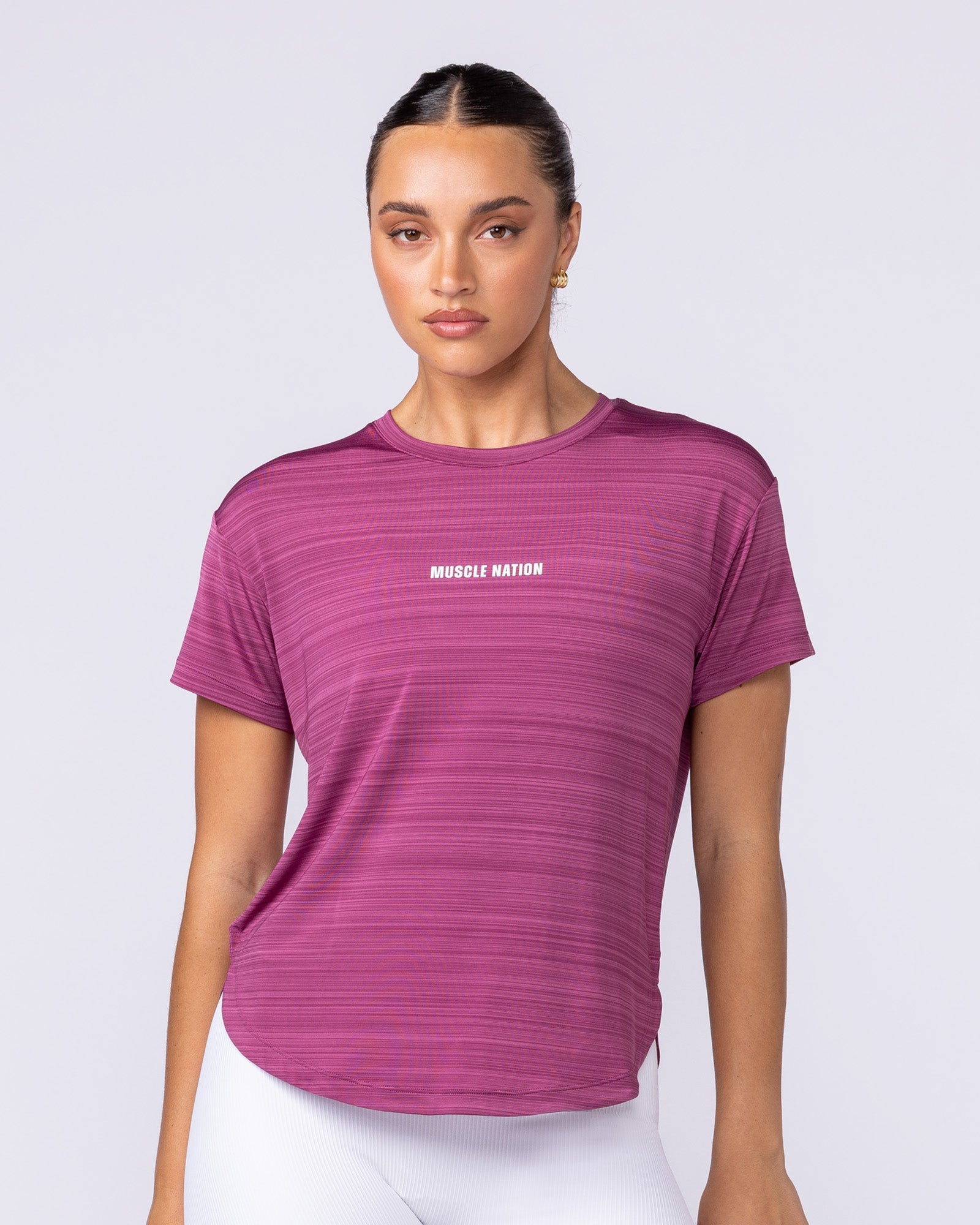 Ignite Training Tee - Raspberry Quartz-T-Shirts-XXS-1125131RSPQ-XXS-MNAPPRL45156-1-Muscle Nation