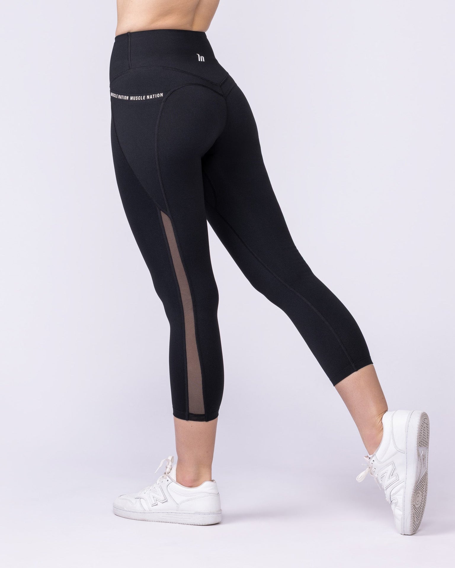 Illusion Signature Pocket 7/8 Leggings - Black-Leggings-XXS-112530BLK-XXS-MNAPPRL44907-1-Muscle Nation