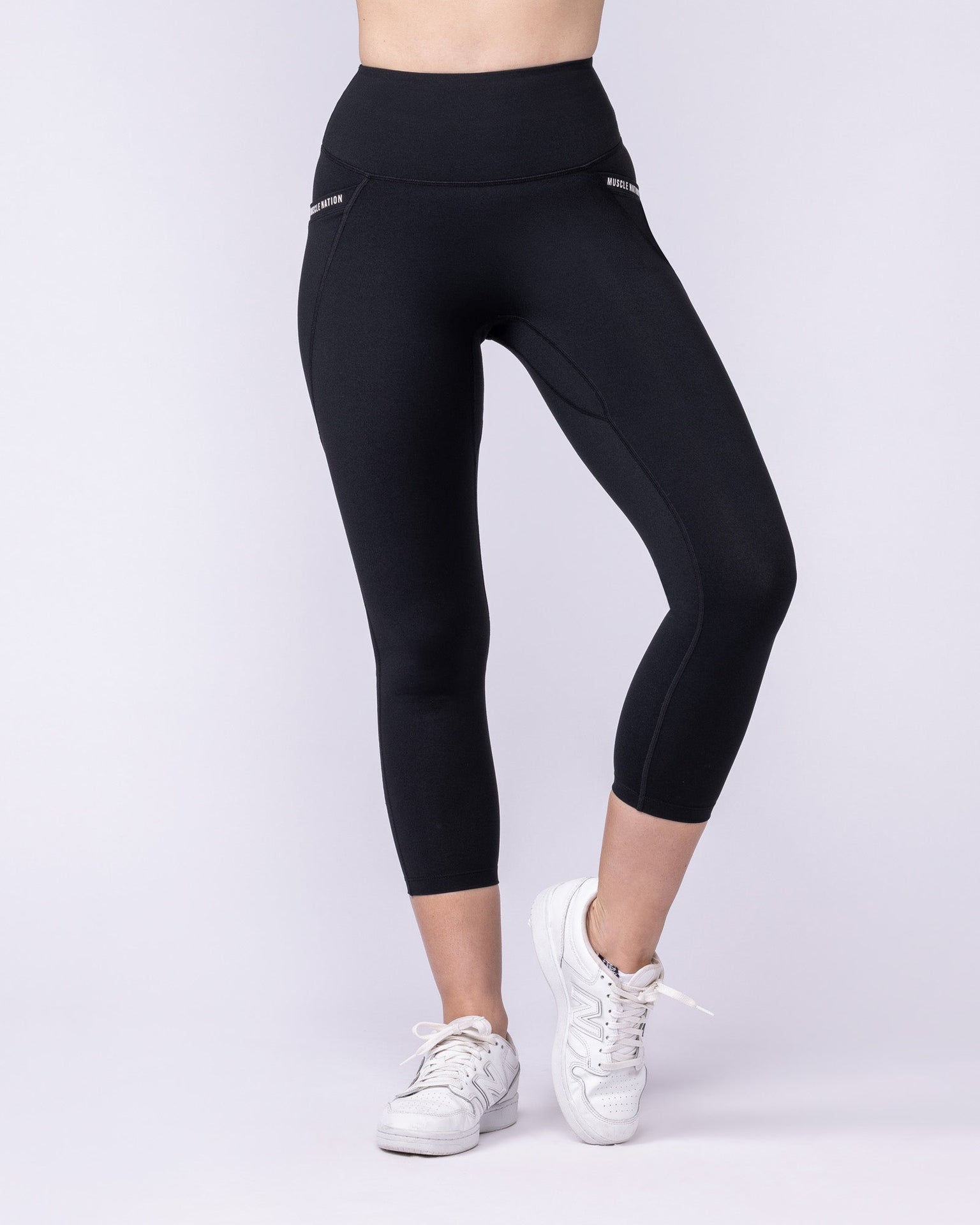 Illusion Signature Pocket 7/8 Leggings - Black-Leggings-XXS-112530BLK-XXS-MNAPPRL44907-4-Muscle Nation