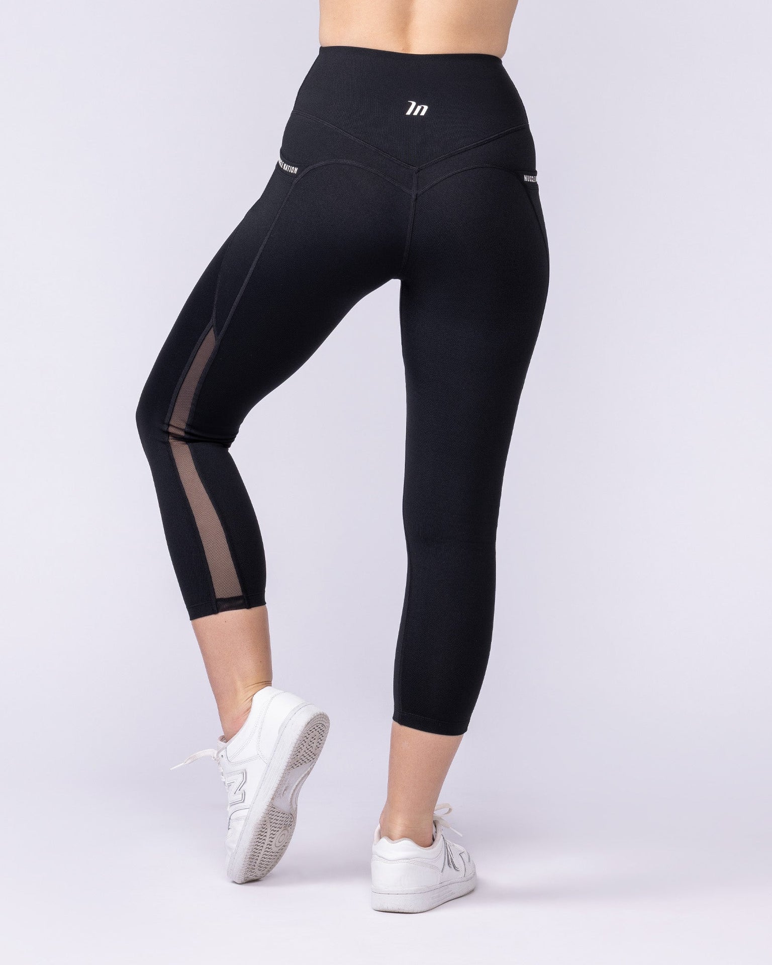 Illusion Signature Pocket 7/8 Leggings - Black-Leggings-XXS-112530BLK-XXS-MNAPPRL44907-5-Muscle Nation