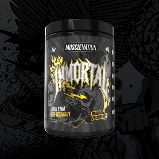 IMMORTAL Pre-Workout - Mango Passionfruit - 40 serves-Pre-Workouts-MNSUPPS0407-9359054002999-1-Muscle Nation