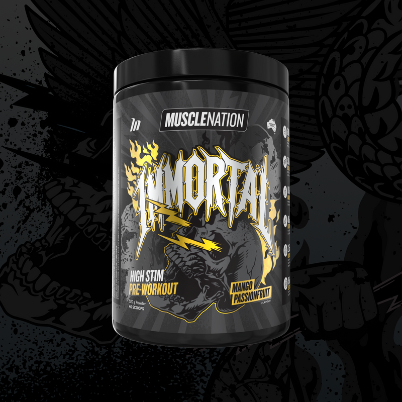 IMMORTAL Pre-Workout Mango Passionfruit - Muscle Nation pre-workout