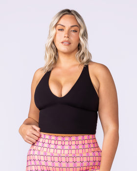 Influence Bra Tank - Black-Singlets & Tanks-XXS-112533BLK-XXS-MNAPPRL46134-1-Muscle Nation