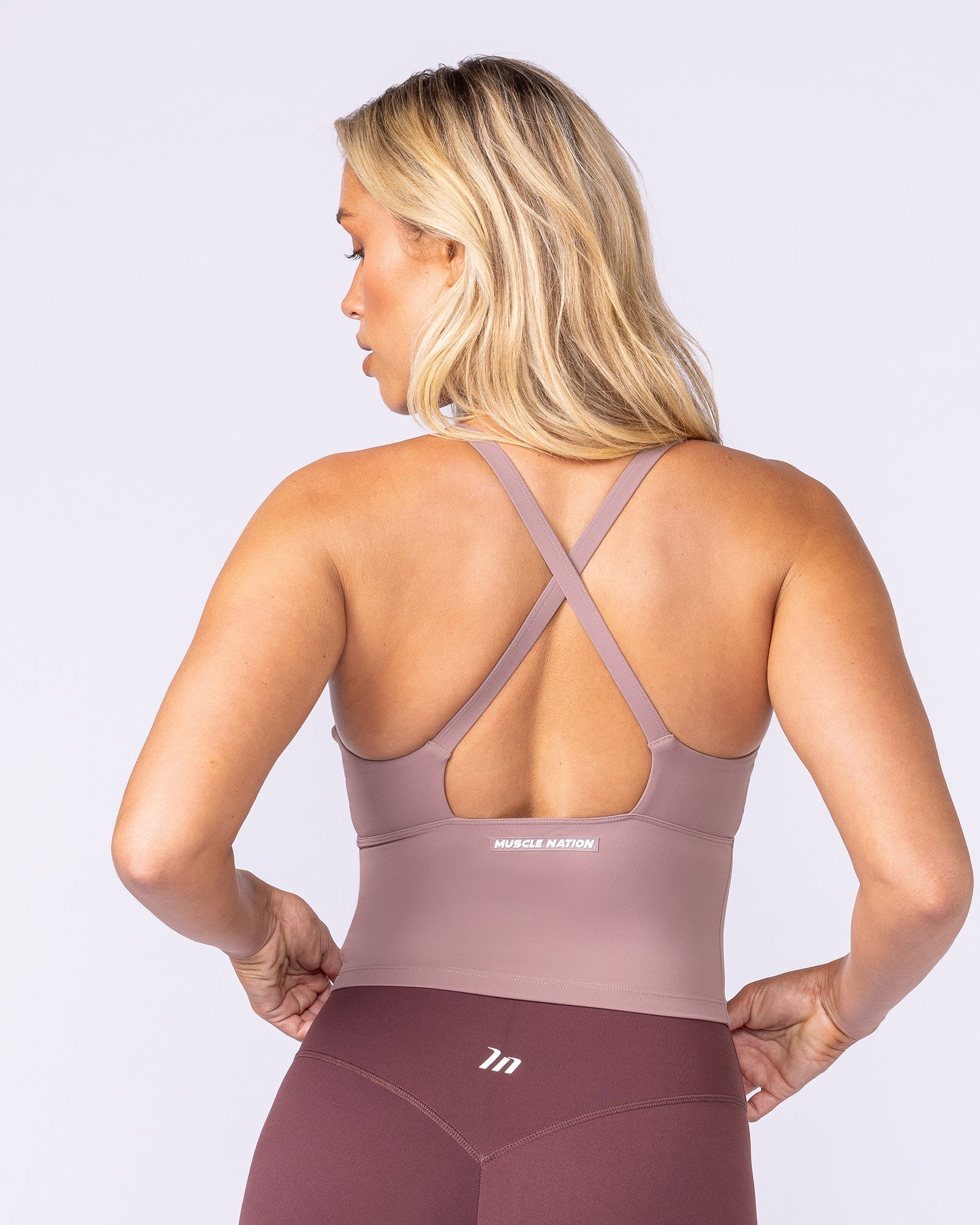 Influence Bra Tank - Mocha Berry-Singlets & Tanks-XXS-112533MCHBRY-XXS-MNAPPRL46143-4-Muscle Nation