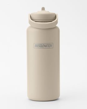 1L Insulated Water Bottle - Stone-Accessories-Stone-ACC022561STONE-ONE-MNAPPRL42424-1-Muscle Nation