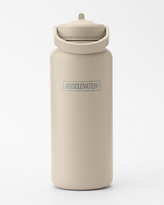 1L Insulated Water Bottle - Stone-Accessories-Stone-ACC022561STONE-ONE-MNAPPRL42424-1-Muscle Nation