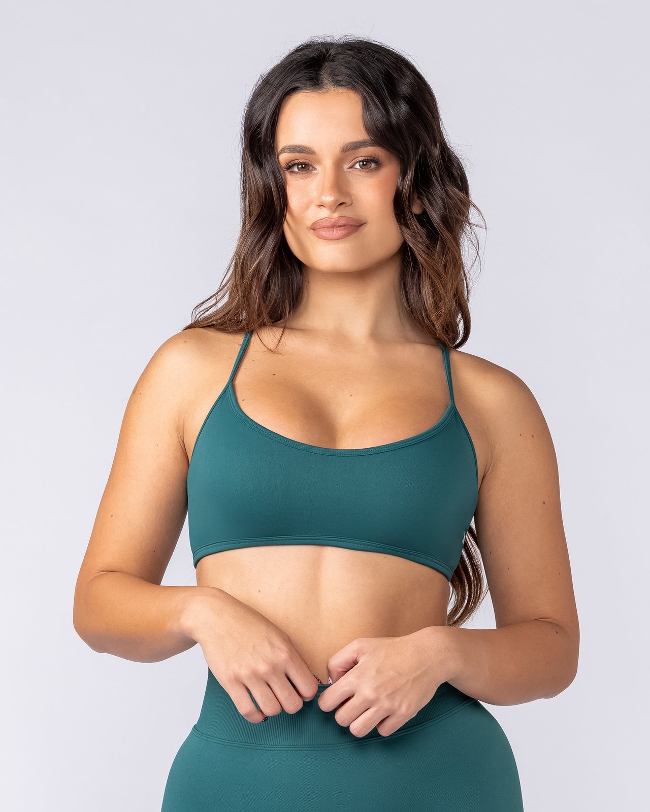 Sculpt Seamless Bralette Dark Jade - Muscle Nation women's bralette, view 3