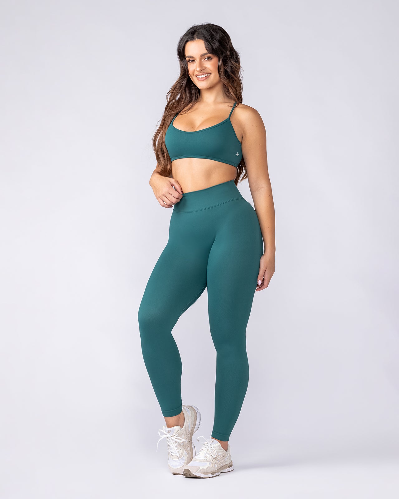 Sculpt Seamless Bralette Dark Jade - Muscle Nation women's bralette, view 5