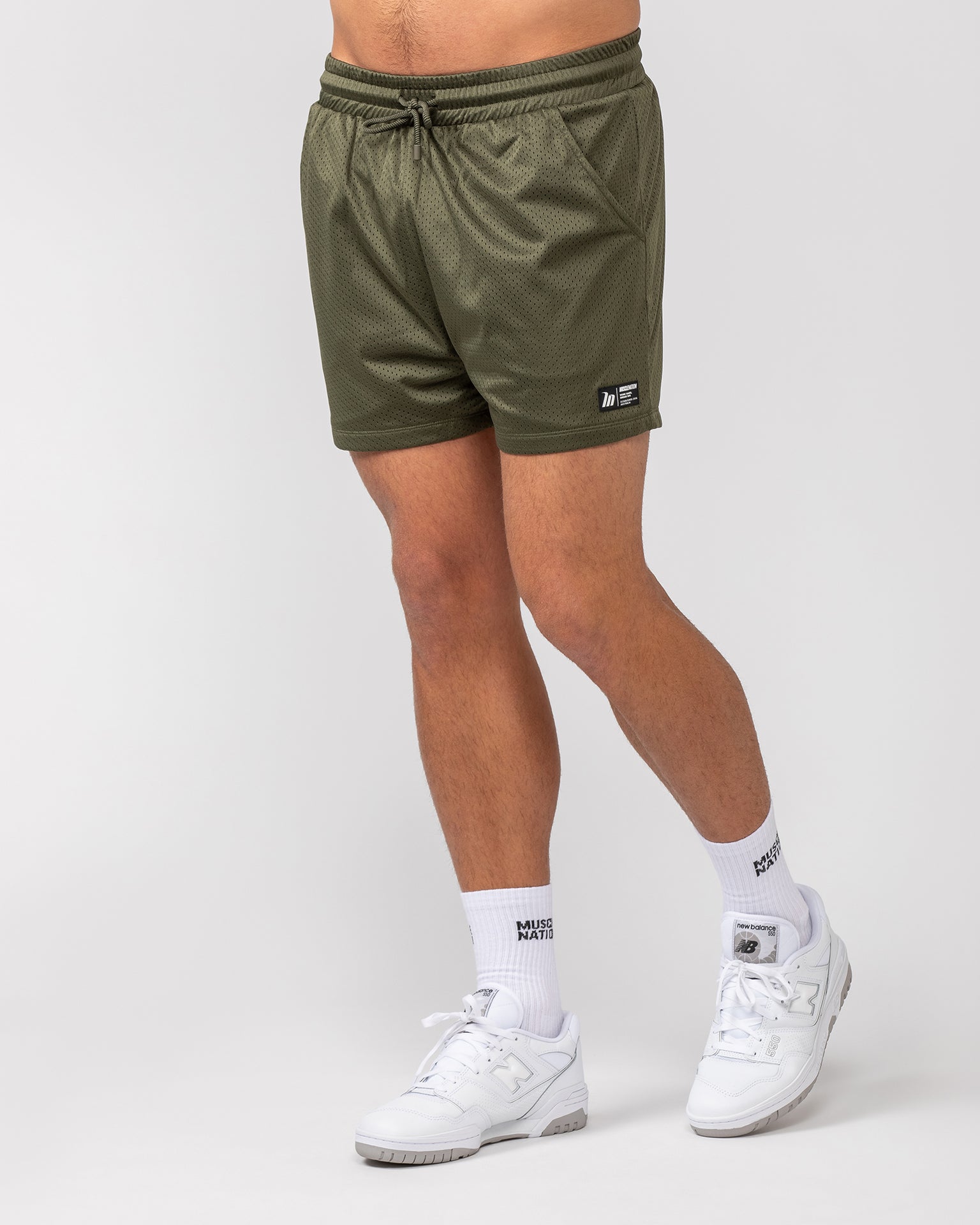 Lay Up 3.5" Shorts - Dark Khaki-Shorts-S-052404DKHAKI-S-MNAPPRL31853-3-Muscle Nation