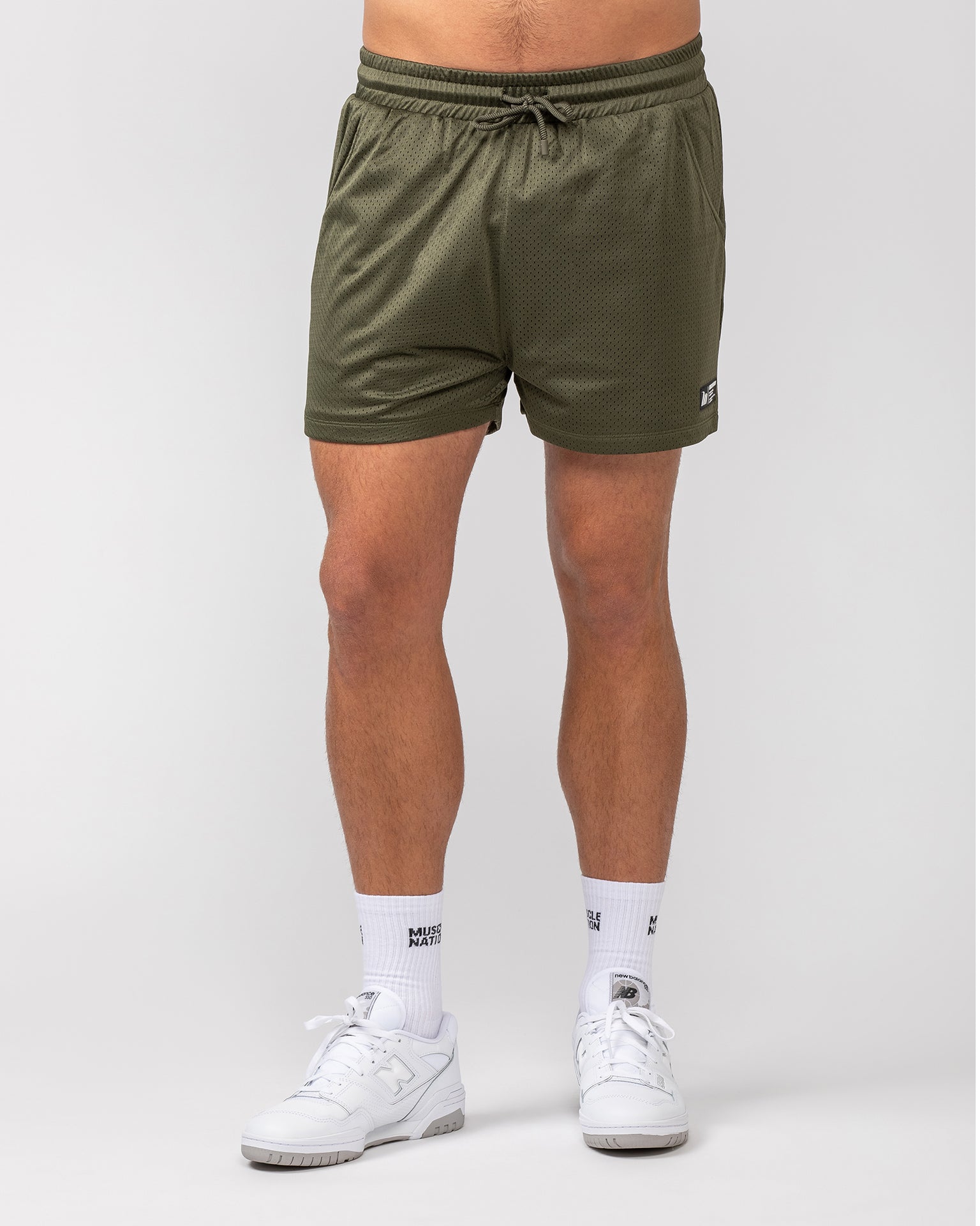 Lay Up 3.5" Shorts - Dark Khaki-Shorts-S-052404DKHAKI-S-MNAPPRL31853-2-Muscle Nation