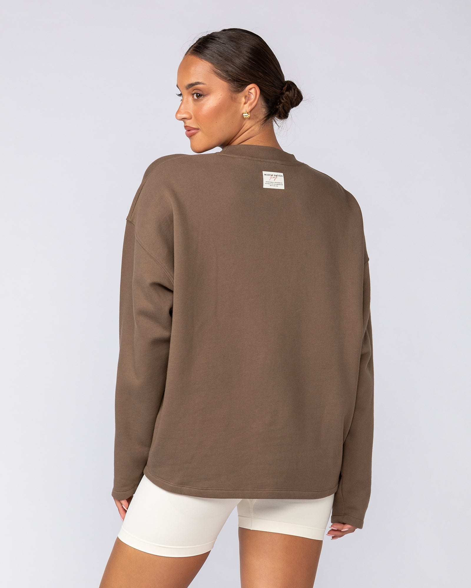 Lee Lem Crew Pullover - Washed Hazelnut-Jumpers & Hoodies-XS-022541WSHHZLNT-XS-MNAPPRL40966-6-Muscle Nation