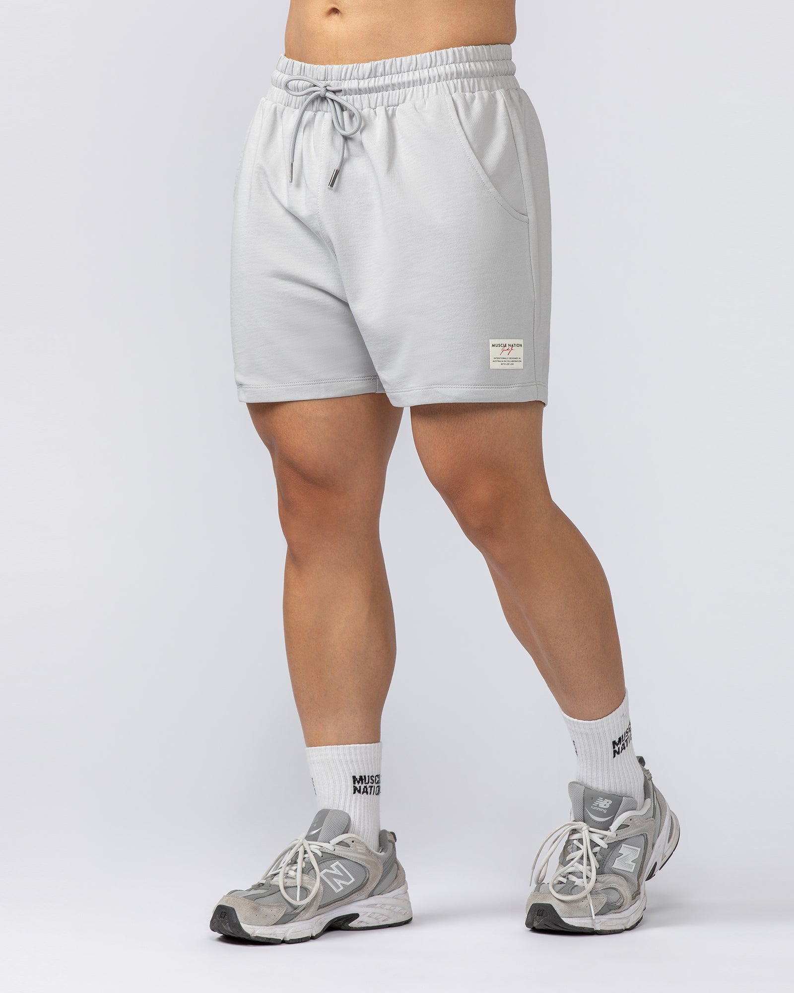 Lee Lem Loopback Shorts - Ice Grey-Shorts-XS-022546ICEGREY-XS-MNAPPRL40990-4-Muscle Nation