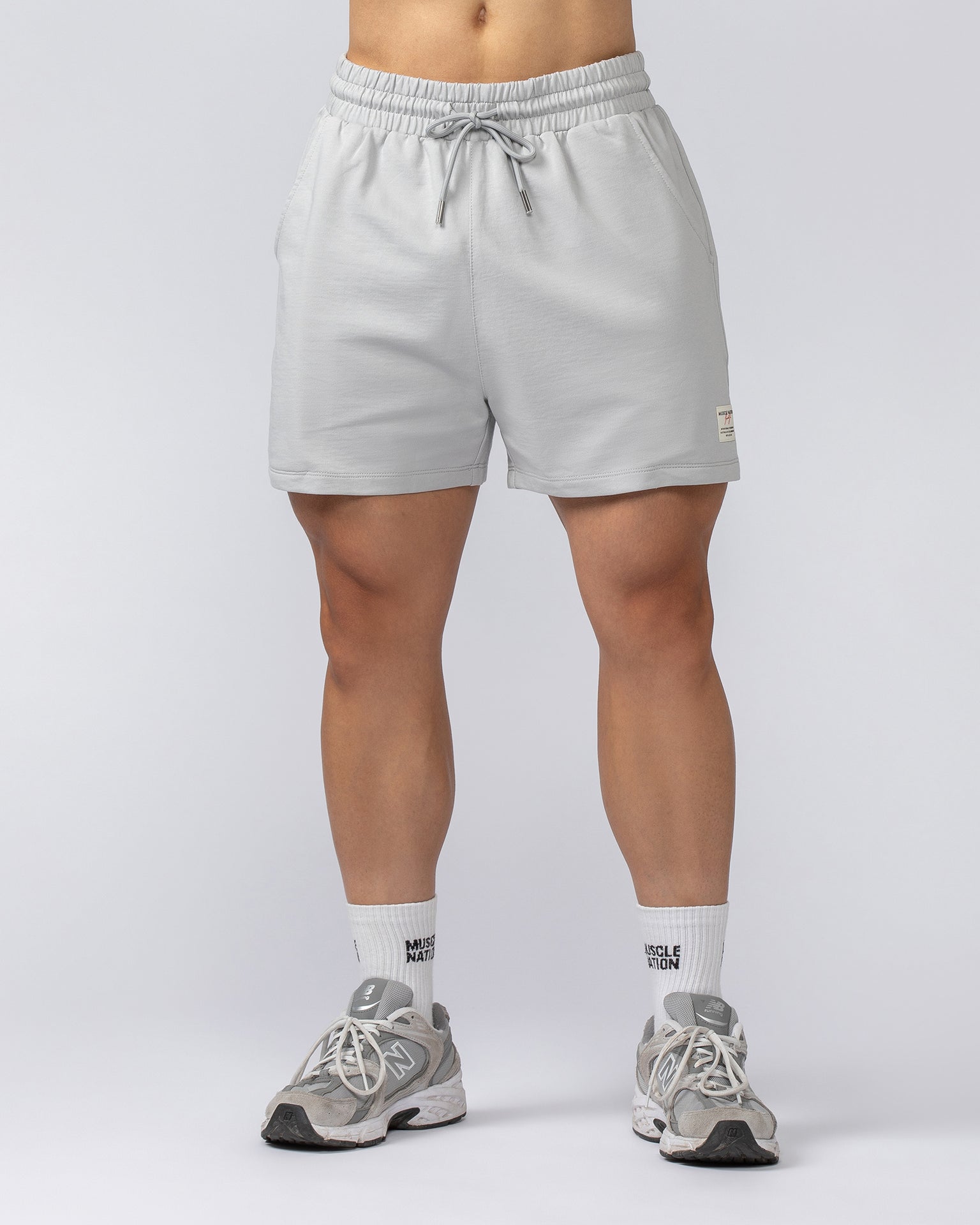 Lee Lem Loopback Shorts - Ice Grey-Shorts-XS-022546ICEGREY-XS-MNAPPRL40990-3-Muscle Nation